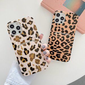 NEW iPhone 12/11/Pro/Max Leopard Card Holder case